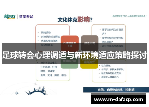 足球转会心理调适与新环境适应策略探讨
